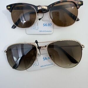 New Time and Tru Tortoise and Gold Sunglasses 100% UV protection